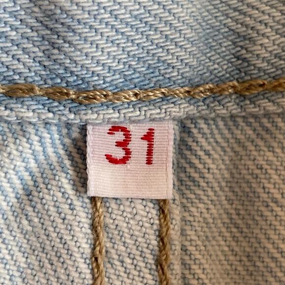 Levi's Light Wash High Rise Rigid Jean Shorts Sz 31 New with Tag Summer Festival - Picture 7 of 8